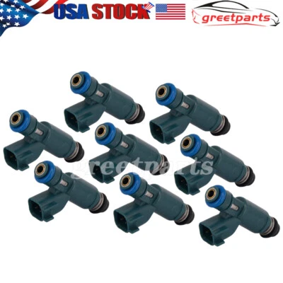 4650544 AJ811177 AJ82532 Set of 8 Fuel Injectors For 2003-2009 Jaguar XJR 4.2 V8 Foto 1 de 4