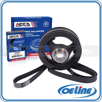 Cinturón serpentino equilibrador armónico para 07-14 Cadillac Escalade GMC Sierra Yukon Foto 1 de 4