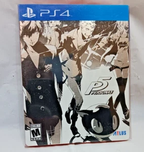 PS4 Persona 5 Steelbook Launch Edition w/Slip Cover NO SCRATCHES 2017 - Picture 1 of 3