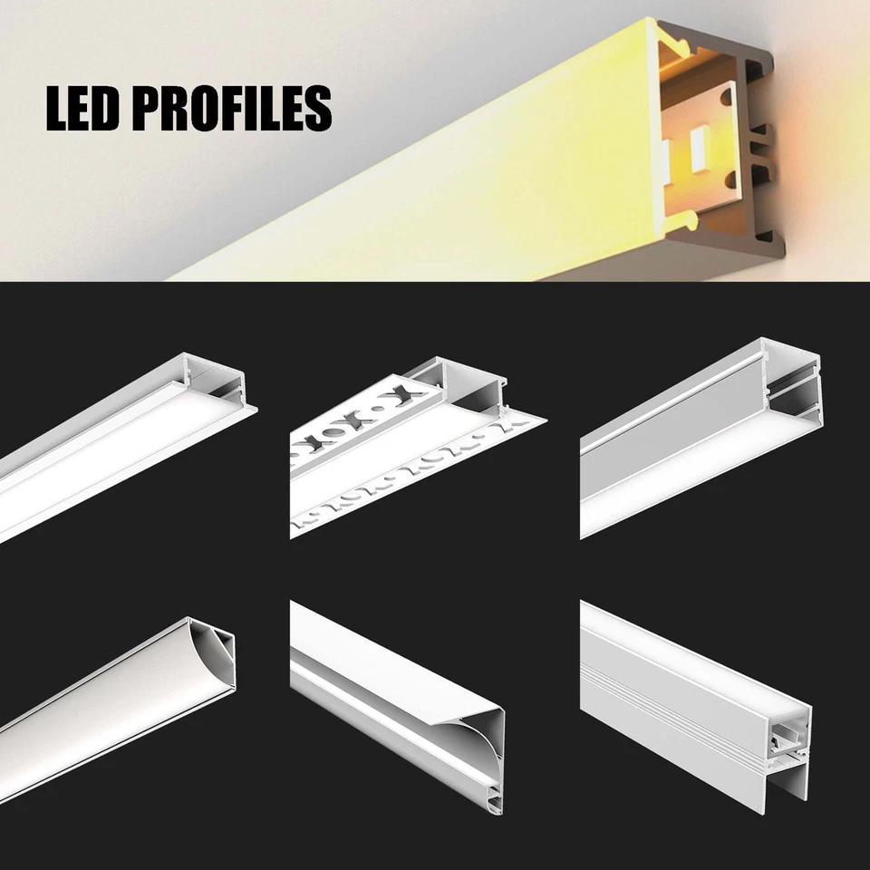 2M LED Profile Aluminium Channel Extrusion Housing Track For LED Strip Lights - Image 1 of 1