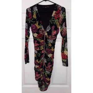M geblümtes Guess Kleid mit goldenem Reißverschluss - Bild 1 von 6