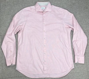 Stenstroms Fitted Body Twofold Super Cotton Men's Long Sleeve Shirt Size 17.5 44 - Picture 1 of 11