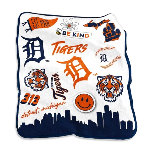 Detroit Tigers MLB 50'' x 60'' Native Raschel Throw Blanket-F52824445 Cover