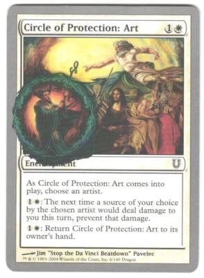 Magic_the_gathering Unhinged Circle of Protection: Art #6 2004,MTG,LP Common - Image 1 of 2