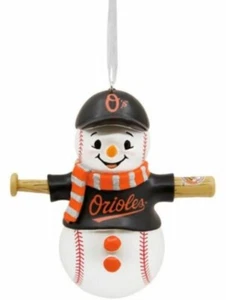 Hallmark MLB Baltimore Orioles Snowman Baseball Ornament NEW ADORABLE 🤩 - Picture 1 of 16