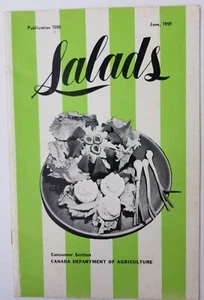 Salads Booklet Canada Department of Agriculture 1960 Booklet Book 22 pages  E1A - Imagen 1 de 3