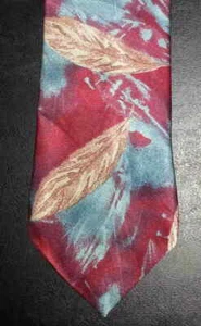 Wembley Tie Silk Red Blue Tan Abstract Design NIB t3224 - Picture 1 of 6