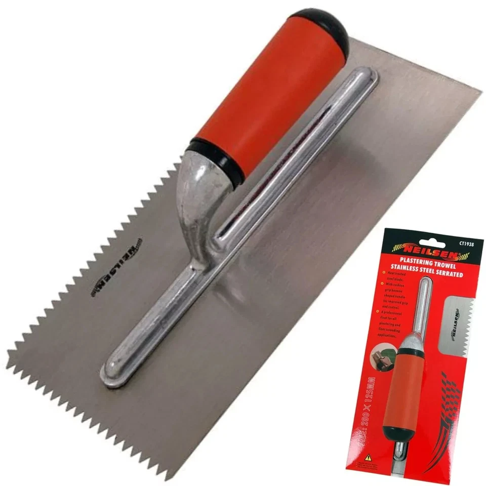 Neilsen 280mm Adhesive Notched Tile Tiling Serrated Spreading Trowel Tool S10 - Image 1 of 1
