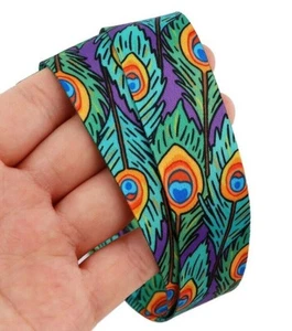 FEATHERS PEACOCK Lanyard ~ Bird~ ID Badge School USB Keychain Wallet Neck Strap - Picture 1 of 7