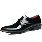Mens Patent Leather Formal Lace Up Business Dress Low heel Shoes