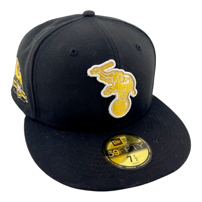 New Era Oakland A's Athletics 40 Year Anniversary Wiz Khalifa Yellow 59FIFTY Hat - Image 1 of 4