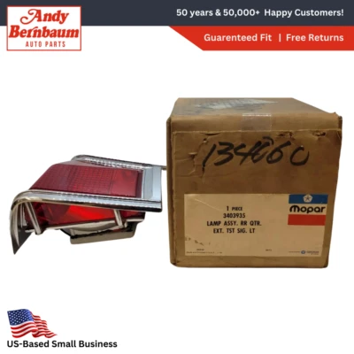 Conjunto de lámpara de luz trasera izquierda Plymouth Satellite Station Wagon 1970 3403935 NOS. Foto 1 de 4