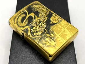 Auth ZIPPO 2003 Limited Edition Gold-Leaf Dragon Honkin Makie Lacquer Lighter - Picture 1 of 9