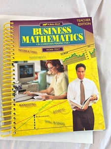 A Beka Book 2nd Edition Business Mathematics Teacher Edition EXCELLENT - Picture 1 of 6