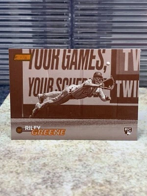 2023 Stadium Club #3 Riley Greene Sepia RC Detroit Tigers - Image 1 of 2