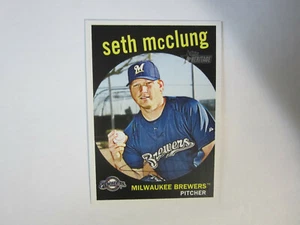 2008 Topps Heritage #713 Seth McClung Card Milwaukee Brewers (B50 SP Short Print - Picture 1 of 2