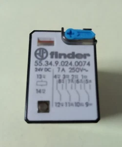 Rele Finder 4 contactos NA/NC ,250v 7A ,Bobina 24v DC 55.34.9.024.0074 - Imagen 1 de 3