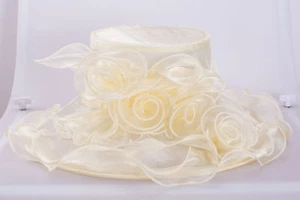 A341 Women Wide Brim Kentucky Derby Dress Sun Floral Hats Floppy Church Wedding - Picture 1 of 136