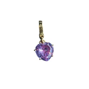 Retired Rare Juicy Couture Purple Faceted Heart Dangle Charm Bling - Picture 1 of 5