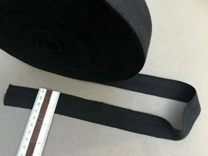 Nastro in twill 100% cotone nero 10, 50 iarde 1-1/4" # P6 - Foto 1 di 5