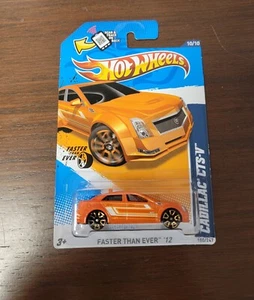 2012 Hot Wheels Cadillac CTS-V Orange Faster Than Ever - Picture 1 of 2