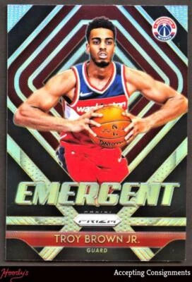 2018-19 Panini Prizm Prizms Silver Emergent #15 Troy Brown Jr. WIZARDS RC Rookie - Image 1 of 2