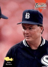 1994 Birmingham Barons Classic 28 Mike Barnett Coach Knoxville Tennessee TN Card