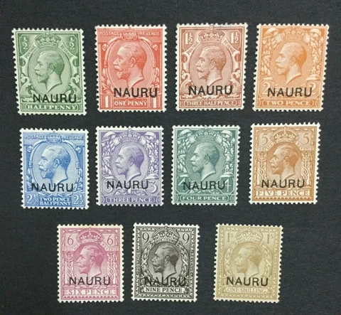 MOMEN: NAURU SG #1-11 MINT OG H LOT #194539-3076 Cover