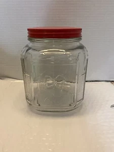 Coca Cola Collectable Large Glass Cookie or Candy Jar Canister. Screw Top Lid - Picture 1 of 6