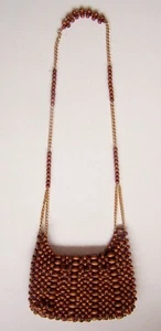 Wooden Beaded Shoulder Bag from Japan - Picture 1 of 3