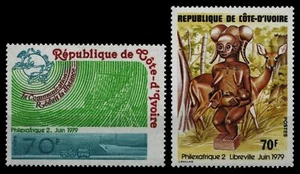 Costa de Marfil 1979 - Mi-N.o 600-601 ** - Estampillada sin montar o nunca montada - Filexafrique II - Imagen 1 de 1