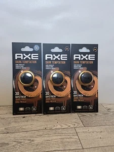 (3) AXE Dark Temptation Dark Chocolate Air Freshener Mini Car Vent Clip - Picture 1 of 2