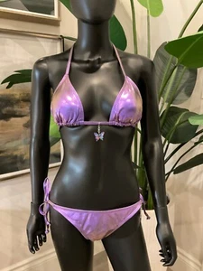 Purple Bikini With Charming Bikinis Colorful Butterfly Charm! - Picture 1 of 5