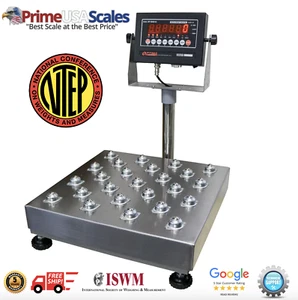 OP-915-BT NTEP Ball Top Bench Scale 18"x18" 200 lb x .1 lb with a 5 Yr Warranty - Picture 1 of 6