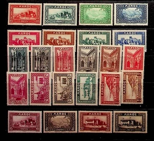 FRENCH MOROCCO Sc 124-47 LH ISSUE OF 1933 - LOCAL PLACES - Picture 1 of 1