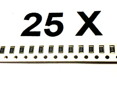 0,2R, 1206, 1%, 1/4W, TK100, 200 mOhm, 200V, YAGEO, RL1206FR-070R2L, 25 Stück