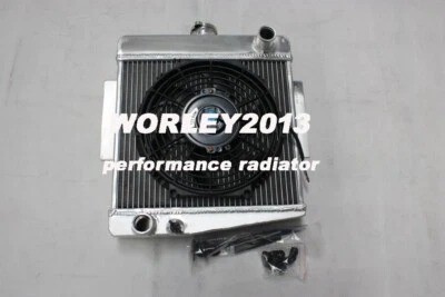 Aluminum radiator + fan for 1963 1964 1965 Datsun Fairlady 1500 SPL310 manual - Изображение 1 из 4