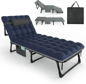 Folding Camping Cot Adjustable Outdoor Cot Bed Lounge Chair Cot Travel camp Cot - Picture 1 of 7