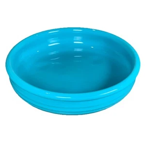 VINTAGE Bauer Pottery 3 Footed Low Bowl Blue Ringware 13” - Picture 1 of 9