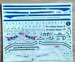 Transbordador espacial Revell Boeing B747SCA escala 1/144 calcomanía instrucciones solo usado - Imagen 1 de 4