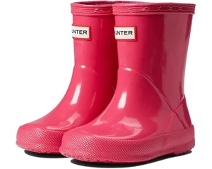 Hunter First Classic Gloss Rain Boots Girls US 7 Pink Waterproof Pull On ZOGG862 - Picture 1 of 12