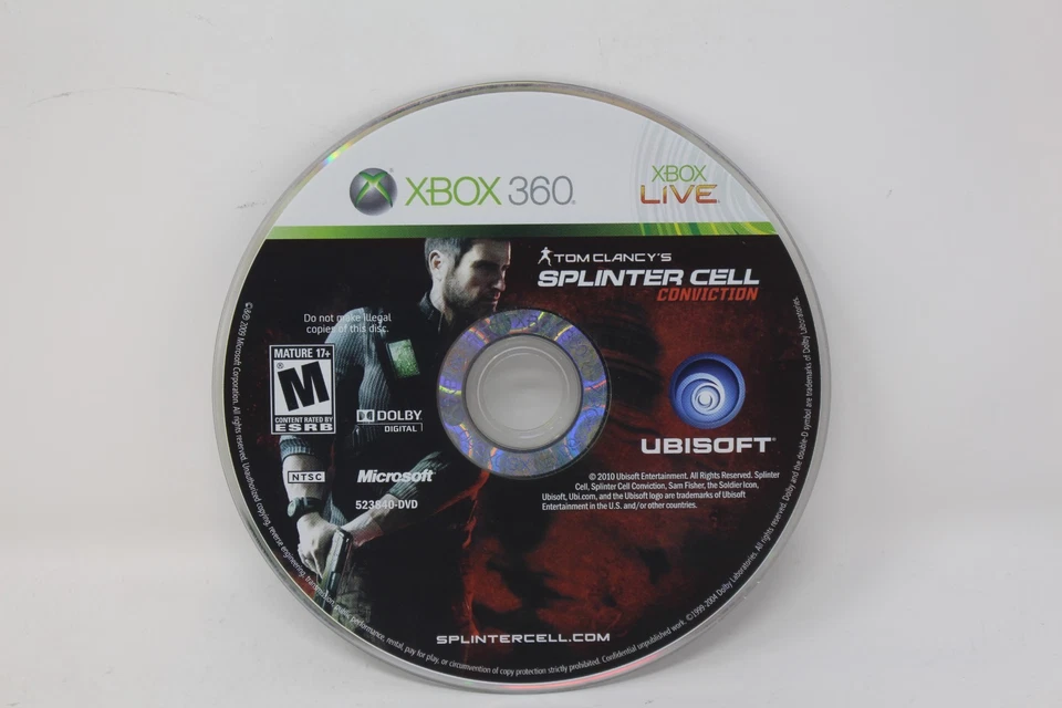 Tom Clancys Splinter Cell: Conviction Microsoft Xbox 360 Disc Only - Image 1 of 1