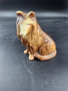 Keramikfigur eines Collie HUNDES hergestellt in Brasilien glänzend Finidh 7" groß - Bild 1 von 5