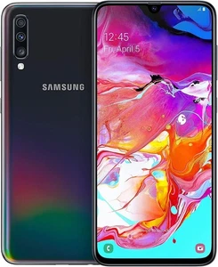 Samsung Galaxy A70 128GB Black Android Smartphone - Unlocked - New Sealed - Picture 1 of 5