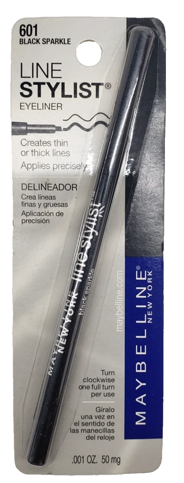 NEW Maybelline Line Stylist Eye Liner- 601 BLACK SPARKLE - Image 1 of 1