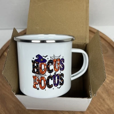 Hocus Pocus Camp Style Enamel Coffee Mug NIB - Image 1 of 4
