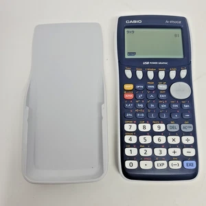 Calculadora gráfica de alimentación y cable manual de cubierta CASIO fx-9750GII probado funcionando - Imagen 1 de 3