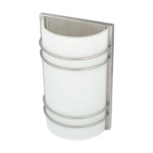 Sunset Lighting 1-Light Bright Satin Nickel Transitional LED Wall Sconce - Picture 1 of 2