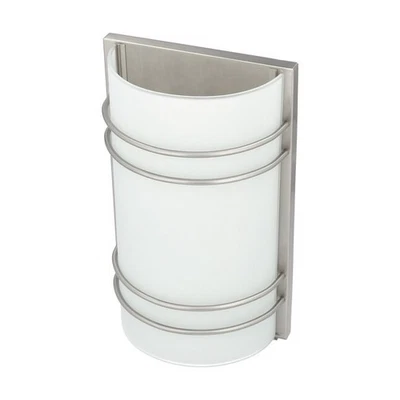 Sunset Lighting 1-Light Bright Satin Nickel Transitional LED Wall Sconce - Image 1 of 2