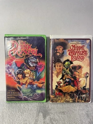 Jim Hansen Muppet Treasure Island and The Dark Crystal VHS - Imagem 1 de 4